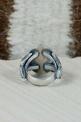 Navajo Turquoise & Sterling Silver Ring - Thomas Yazzie - Size 5.75