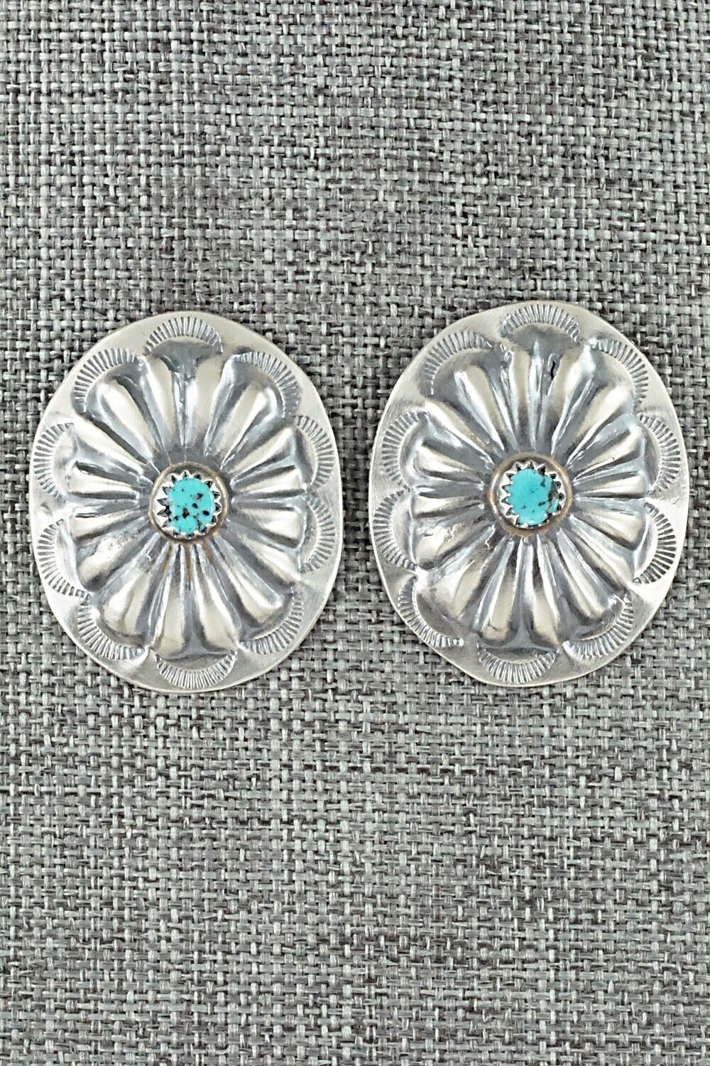 Turquoise & Sterling Silver Earrings - Joan Begay