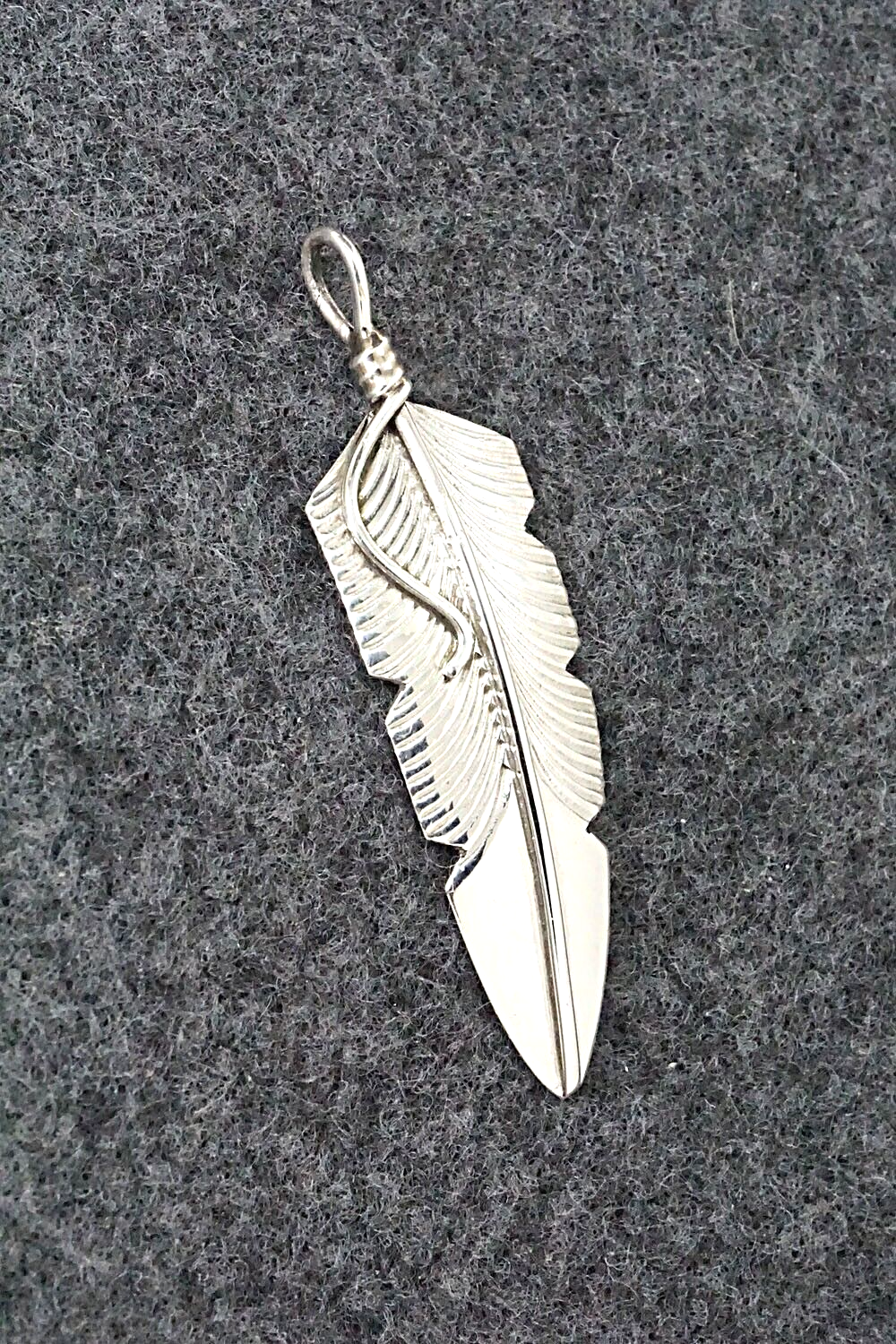 Sterling Silver Feather Pendant - Chris Charley