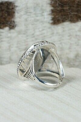Navajo Turquoise and Sterling Silver Ring - Bobby Platero - 9.5