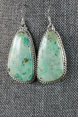 Navajo Turquoise and Sterling Silver Earrings - Verley Betone