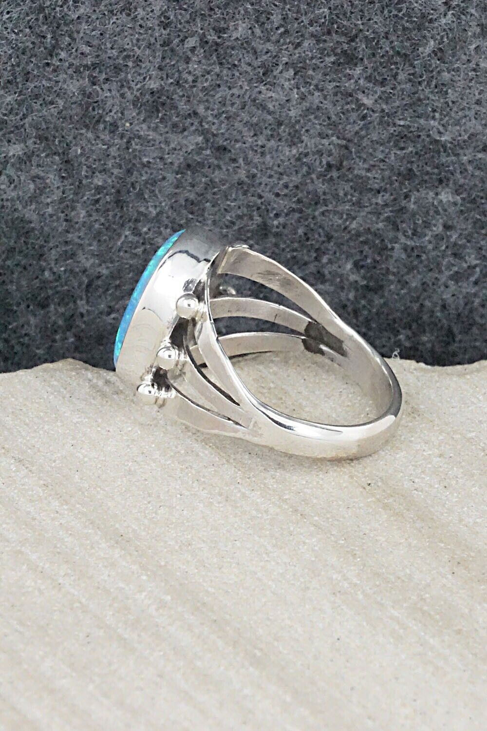 Opalite & Sterling Silver Ring - Tom Dinetso - Size 7