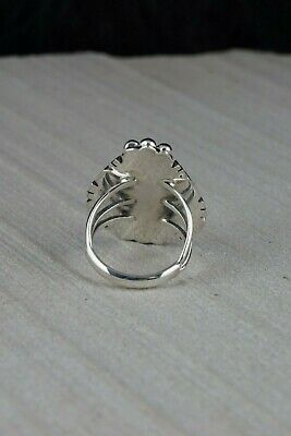 Navajo Spiny Oyster and Sterling Silver Ring - Samuel Yellowhair - Size 6 - High Lonesome Trading