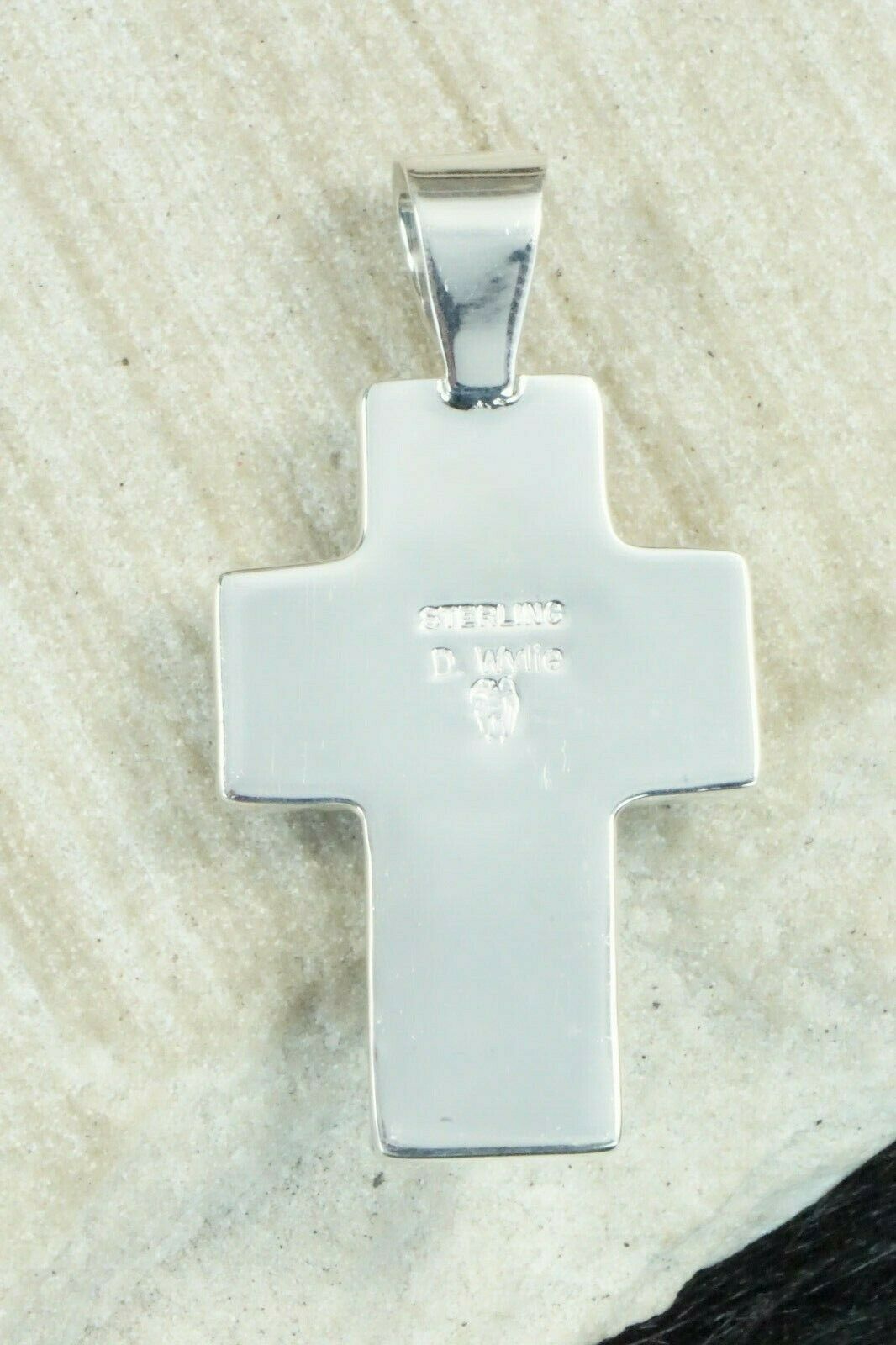 White Buffalo & Sterling Silver Cross Pendant - Diane Wylie