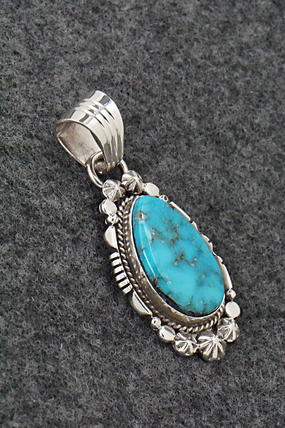 Turquoise and Sterling Silver Pendant - Daniel Benally