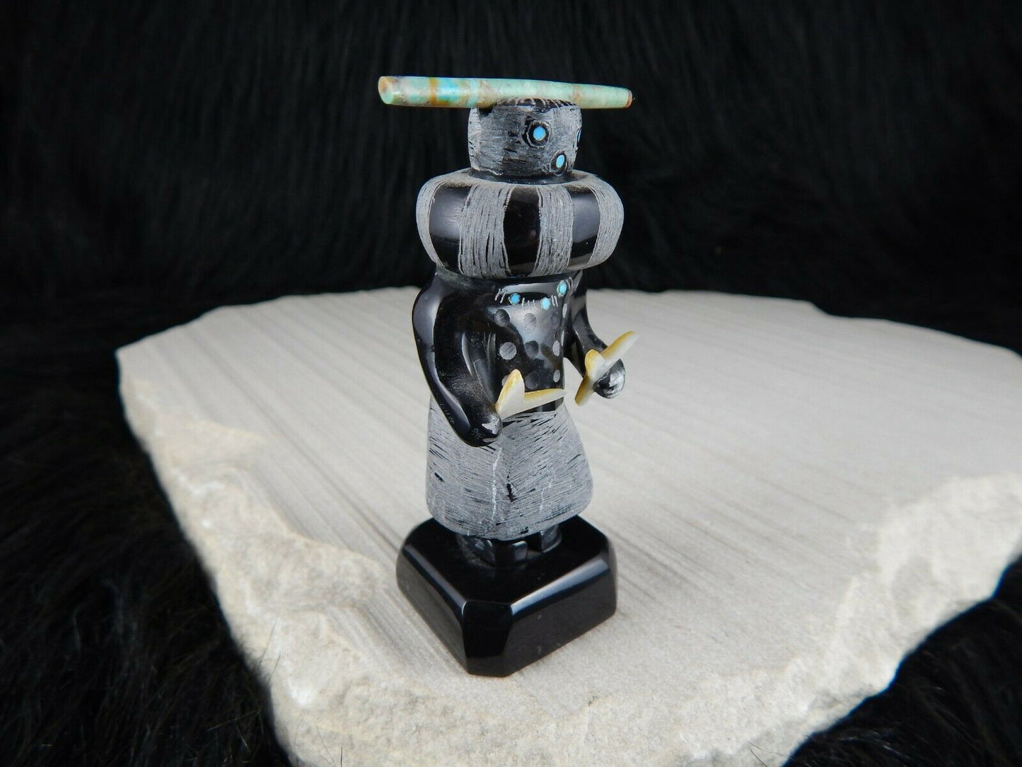Dancer - Zuni Fetish - Russell Shack - Zuni Dancer Carving - Native American - High Lonesome Trading