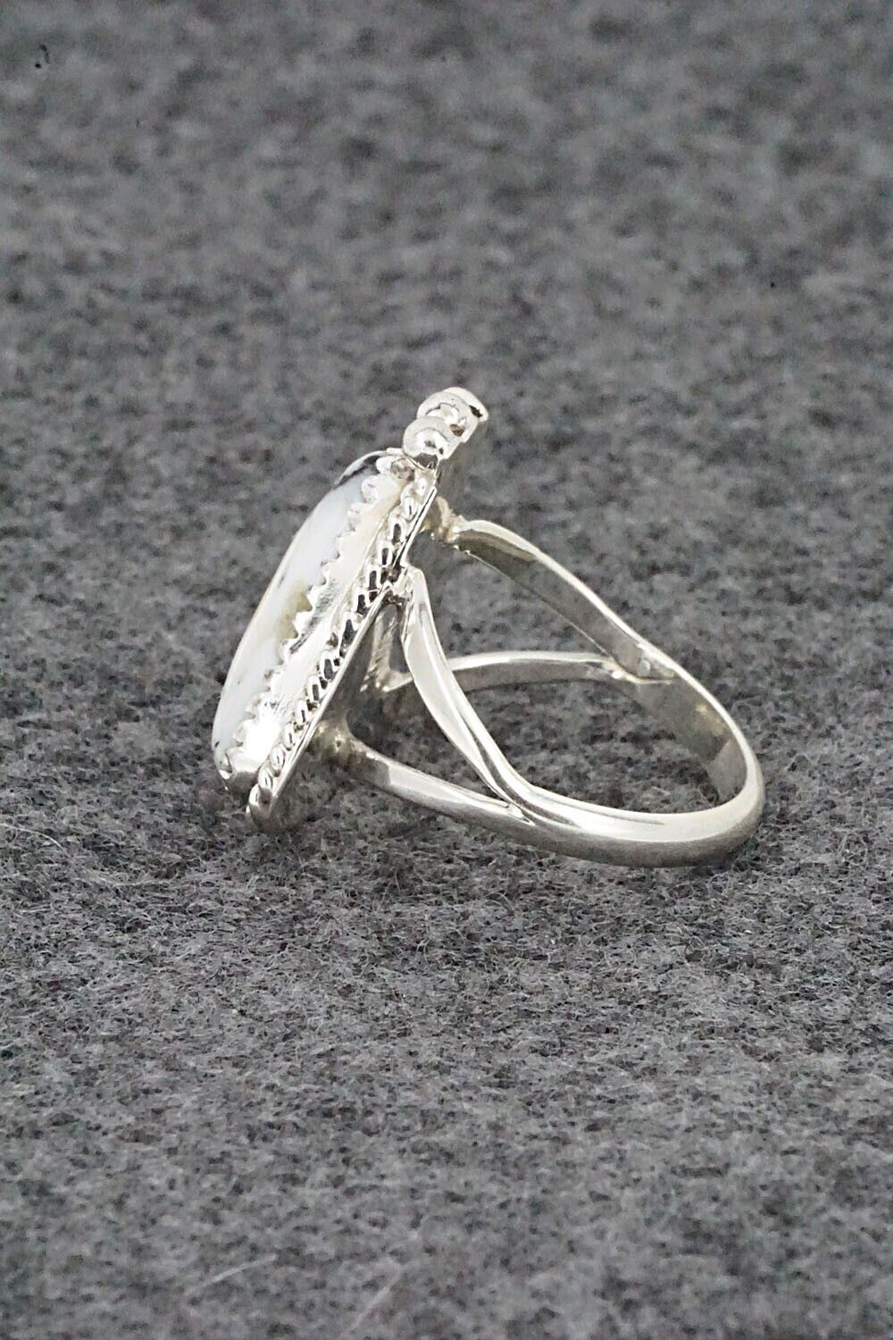 White Buffalo & Sterling Silver Ring - Judy Largo - Size 5.5