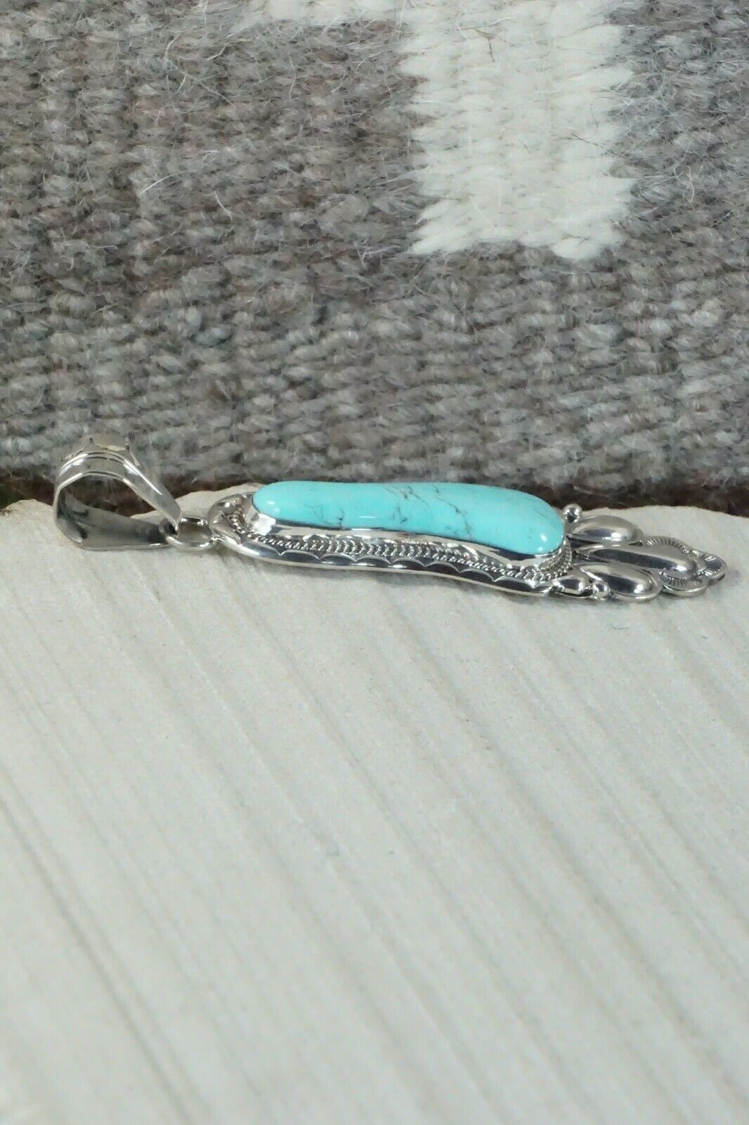 Turquoise & Sterling Silver Pendant - Mike Smith