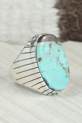 Turquoise and Sterling Silver Ring - Ray Jack - Size 10.25
