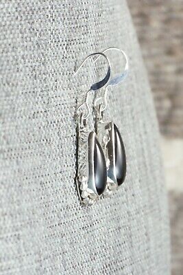 Onyx & Sterling Silver Earrings - Elaine Shirley