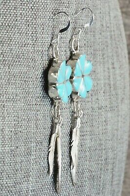 Turquoise & Sterling Silver Earrings - Jonathan Besselente
