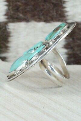 Turquoise & Sterling Silver Ring - Delbert Arviso - Size 10.5