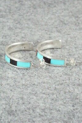 Multi Stone Inlay & Sterling Silver Earrings - Robin Chavez