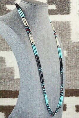Turquoise, Coral and Shell Necklace - Esquipula Tenorio