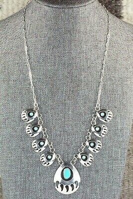 Turquoise & Sterling Silver Necklace - Leta Parker