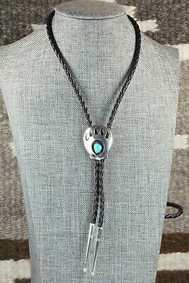 Turquoise & Sterling Silver Bolo Tie - Virginia Long