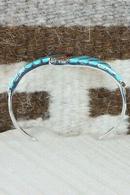 Zuni Turquoise and Sterling Silver Bracelet - Fabian Sheyka - High Lonesome Trading