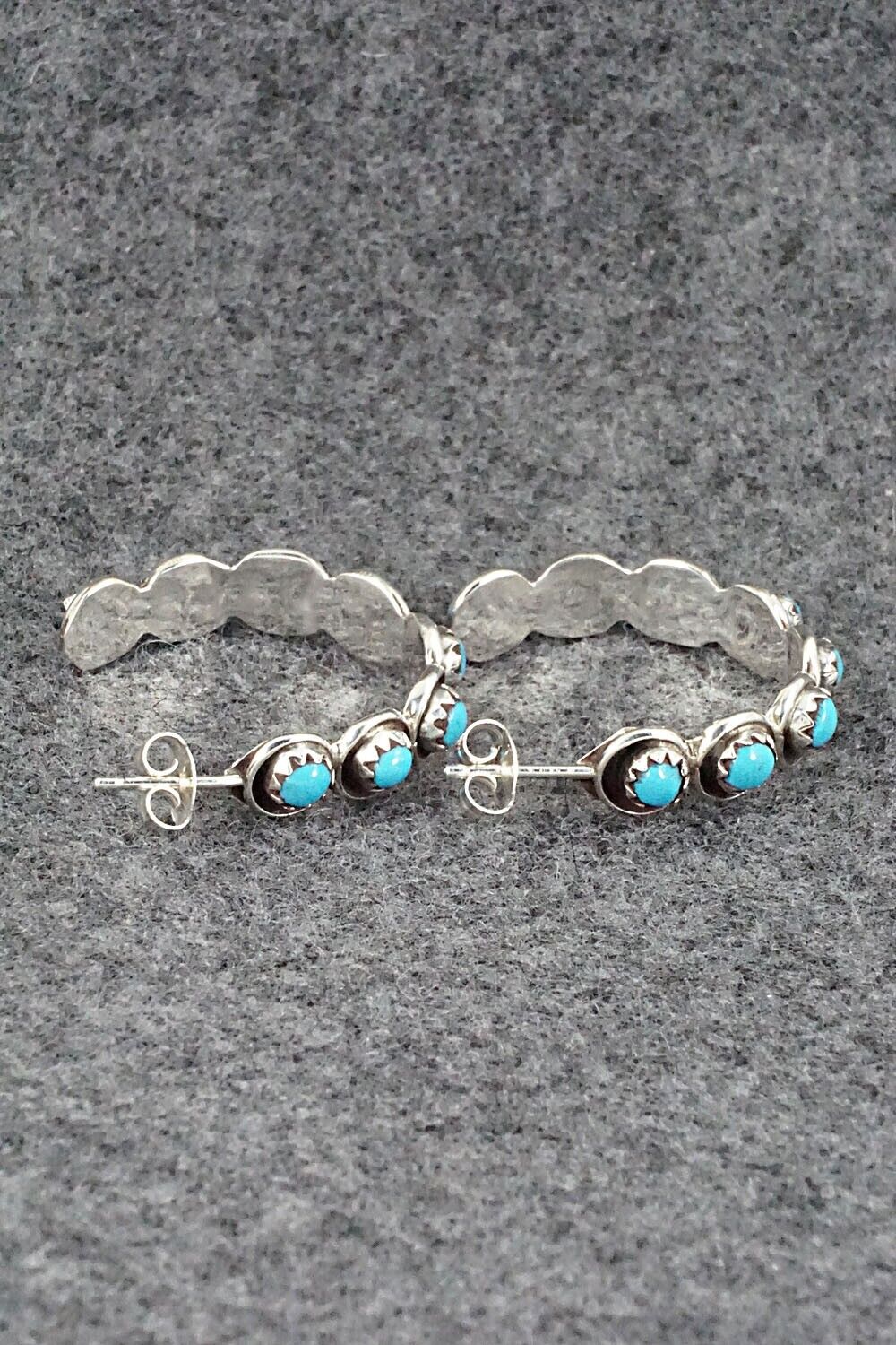 Turquoise & Sterling Silver Earrings - Florenda Lonasee