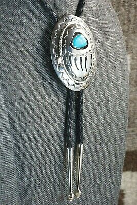 Turquoise & Sterling Silver Bolo Tie - Wilbert Muskett Sr.