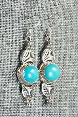 Turquoise & Sterling Silver Earrings - Michael Calladitto