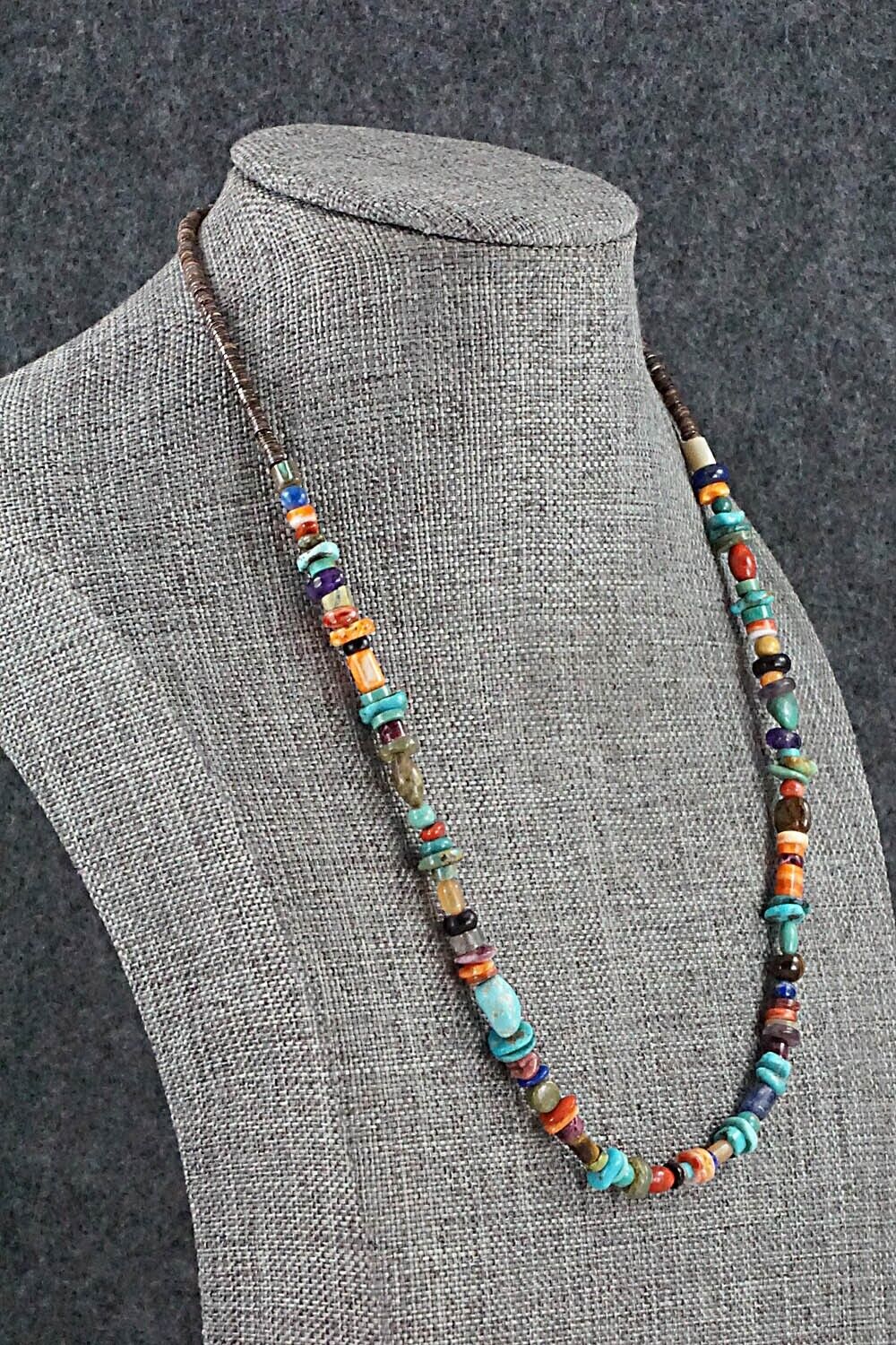 Multi Stone and Sterling Silver Necklace - Helen Tsosie