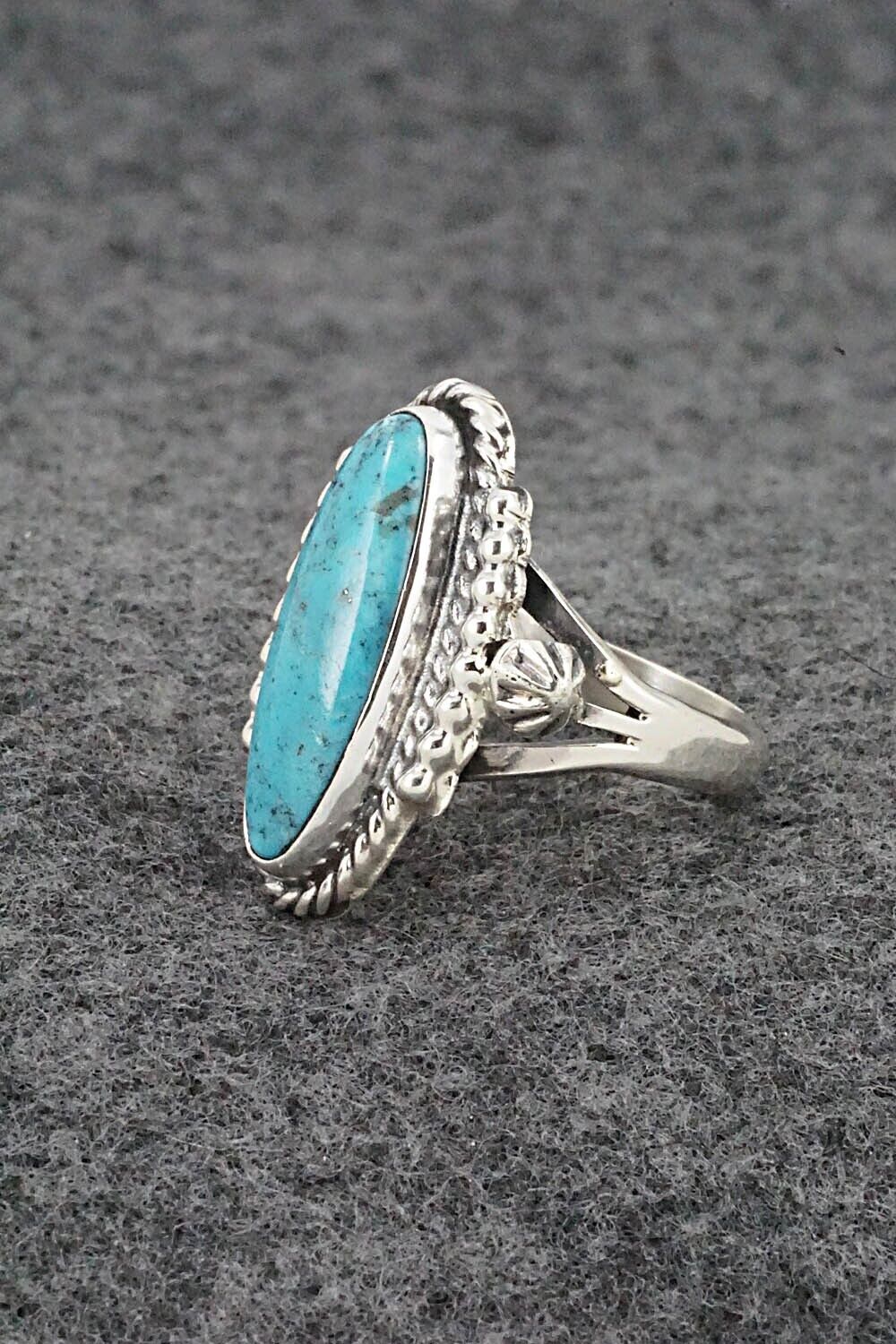 Turquoise & Sterling Silver Ring - Samuel Yellowhair - Size 6