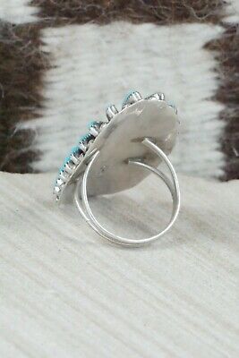 Turquoise & Sterling Silver Ring - Charlie John - Size 8