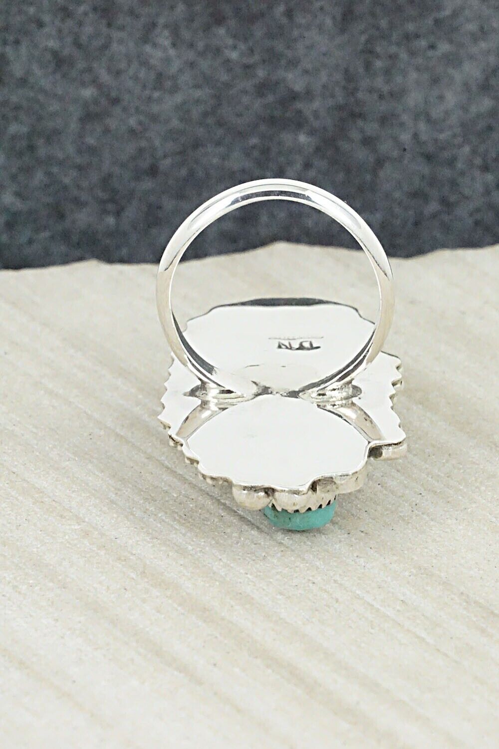 Turquoise & Sterling Silver Ring - Donavan Nez - Size 9