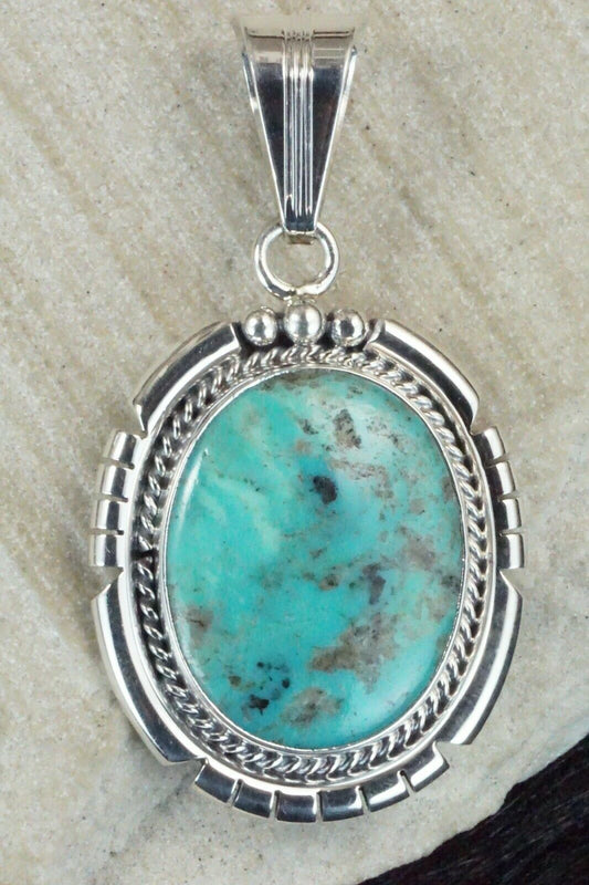 Turquoise & Sterling Silver Pendant - Samuel Yellowhair