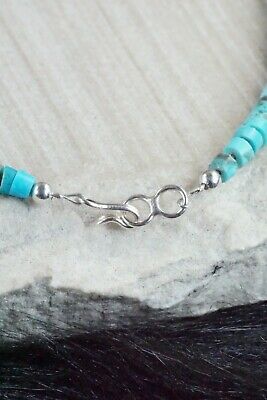 Turquoise & Sterling Silver Necklace - Lupe Lovato