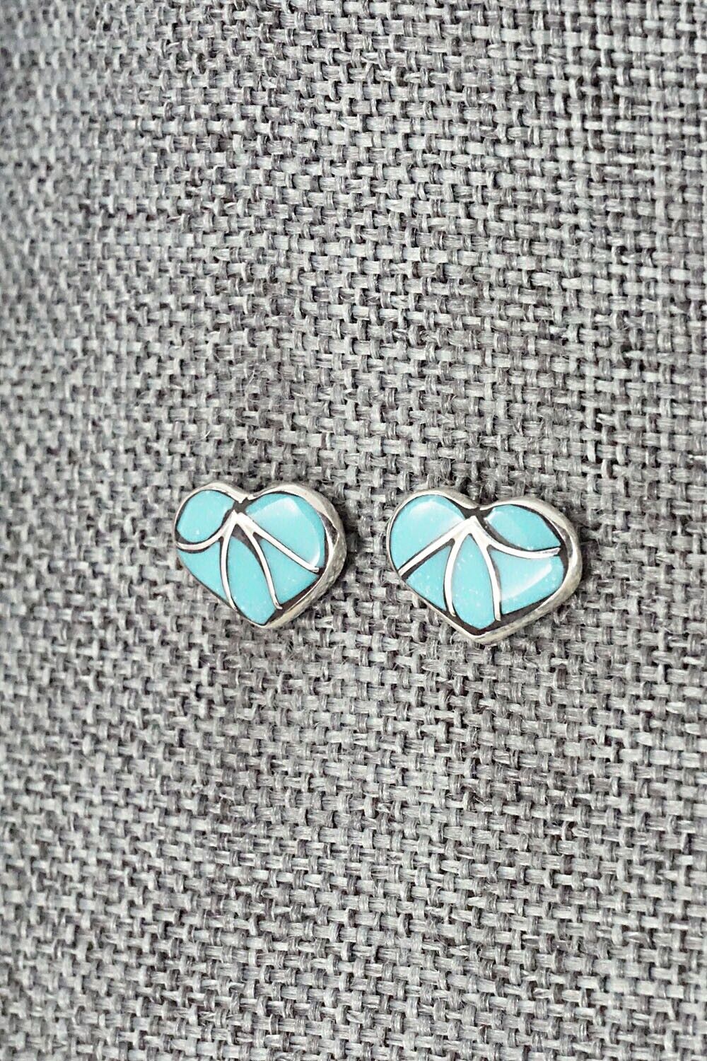 Turquoise & Sterling Silver Earrings - Thurza Leekya