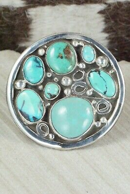 Turquoise & Sterling Silver Ring - Delbert Arviso - Size 10.5