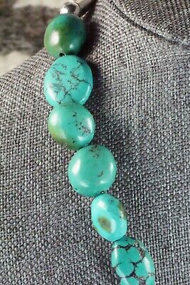 Turquoise & Sterling Silver Necklace - Navajo