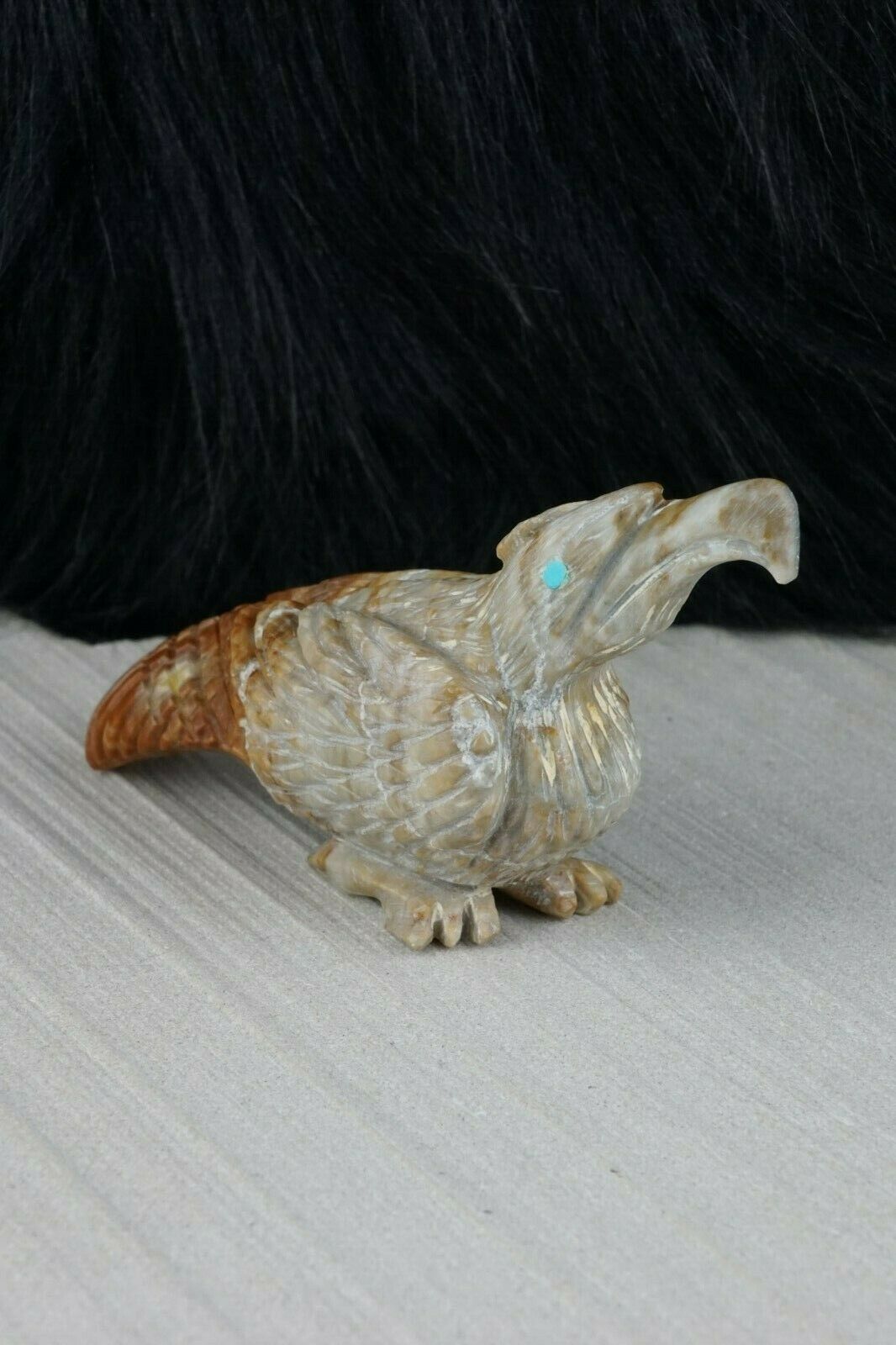 Eagle Zuni Fetish Carving - Tony Mackel - High Lonesome Trading