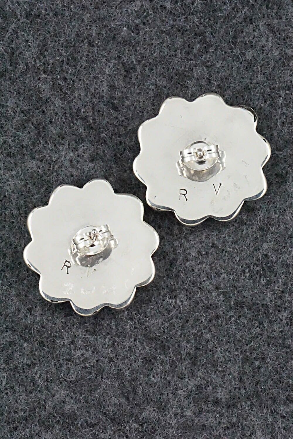 Multi Stone Inlay & Sterling Silver Earrings - Romero Vacit