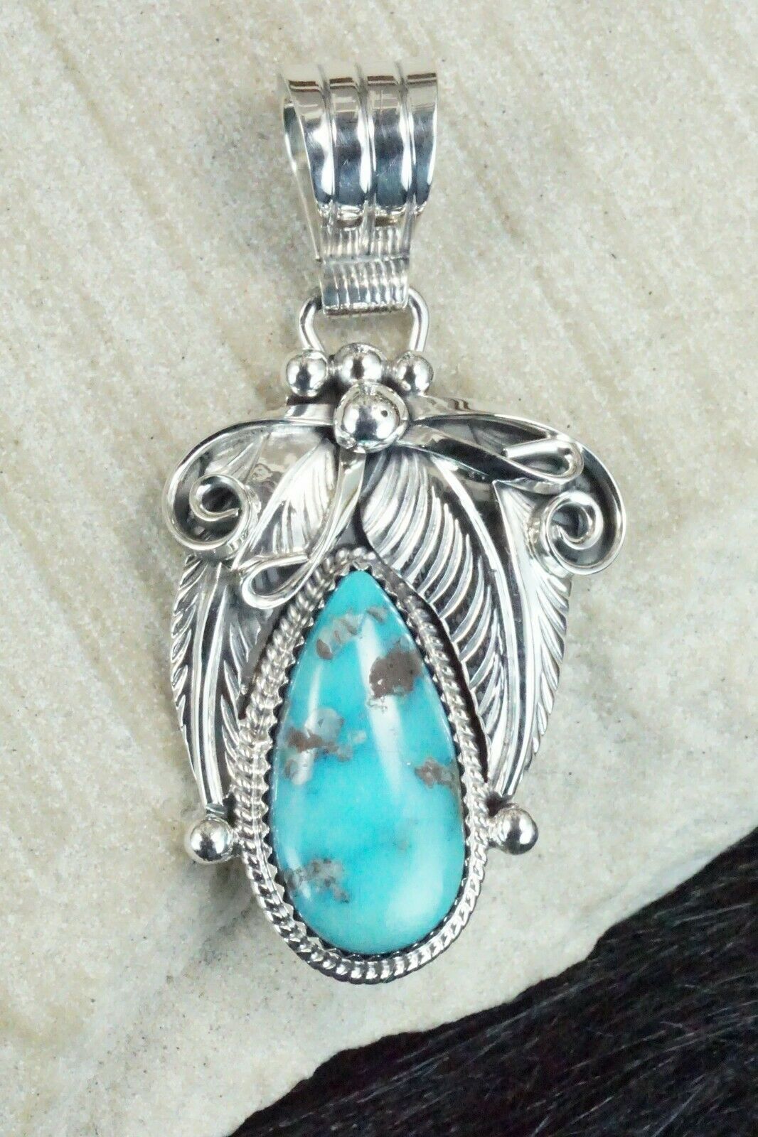 Turquoise & Sterling Silver Pendant - Davey Morgan