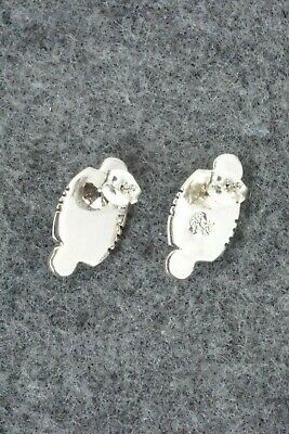 Spiny Oyster & Sterling Silver Earrings - Navajo