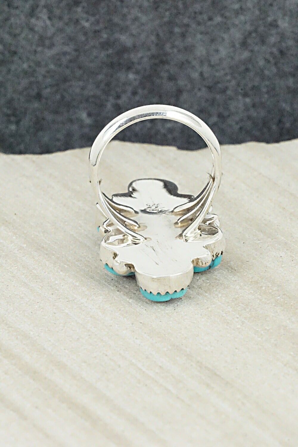 Turquoise Sterling Silver Ring - Roberta Begay - Size 7