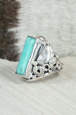Turquoise & Sterling Silver Ring - Davey Morgan - Size 6.25