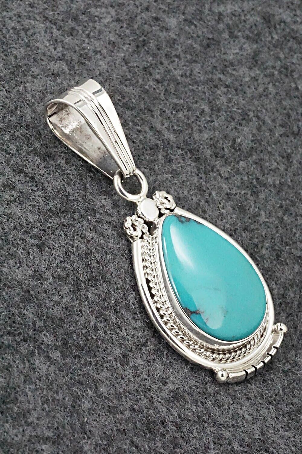 Turquoise & Sterling Silver Pendant - Samuel Yellowhair