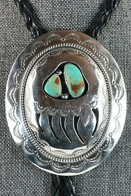 Navajo Turquoise & Sterling Silver Bolo Tie - Wilbert Muskett Sr.
