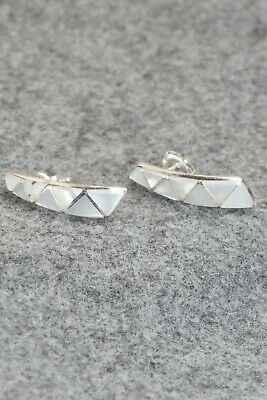 Mother of Pearl & Sterling Silver Earrings - Eldrick Seoutewa