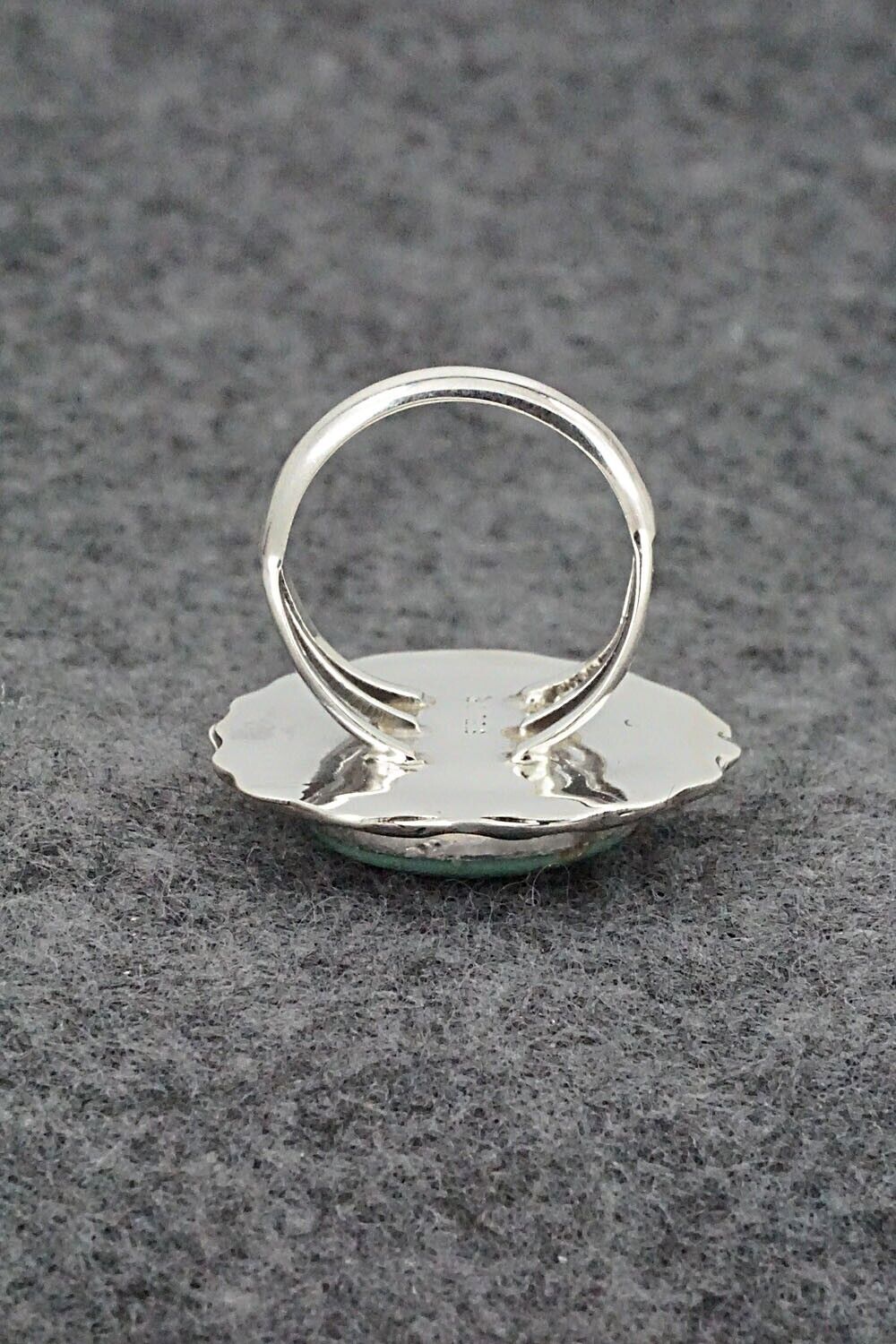 Turquoise & Sterling Silver Ring - Samuel Yellowhair - Size 7.5