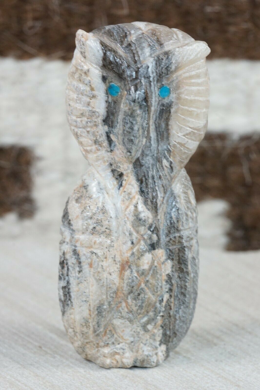 Owl Zuni Fetish Carving - Jonas Hastito - High Lonesome Trading