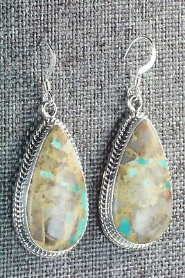 Turquoise & Sterling Silver Earrings - Isabelle Yazzie