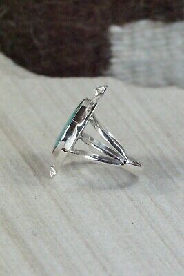 Turquoise & Sterling Silver Ring - Samuel Yellowhair - Size 7