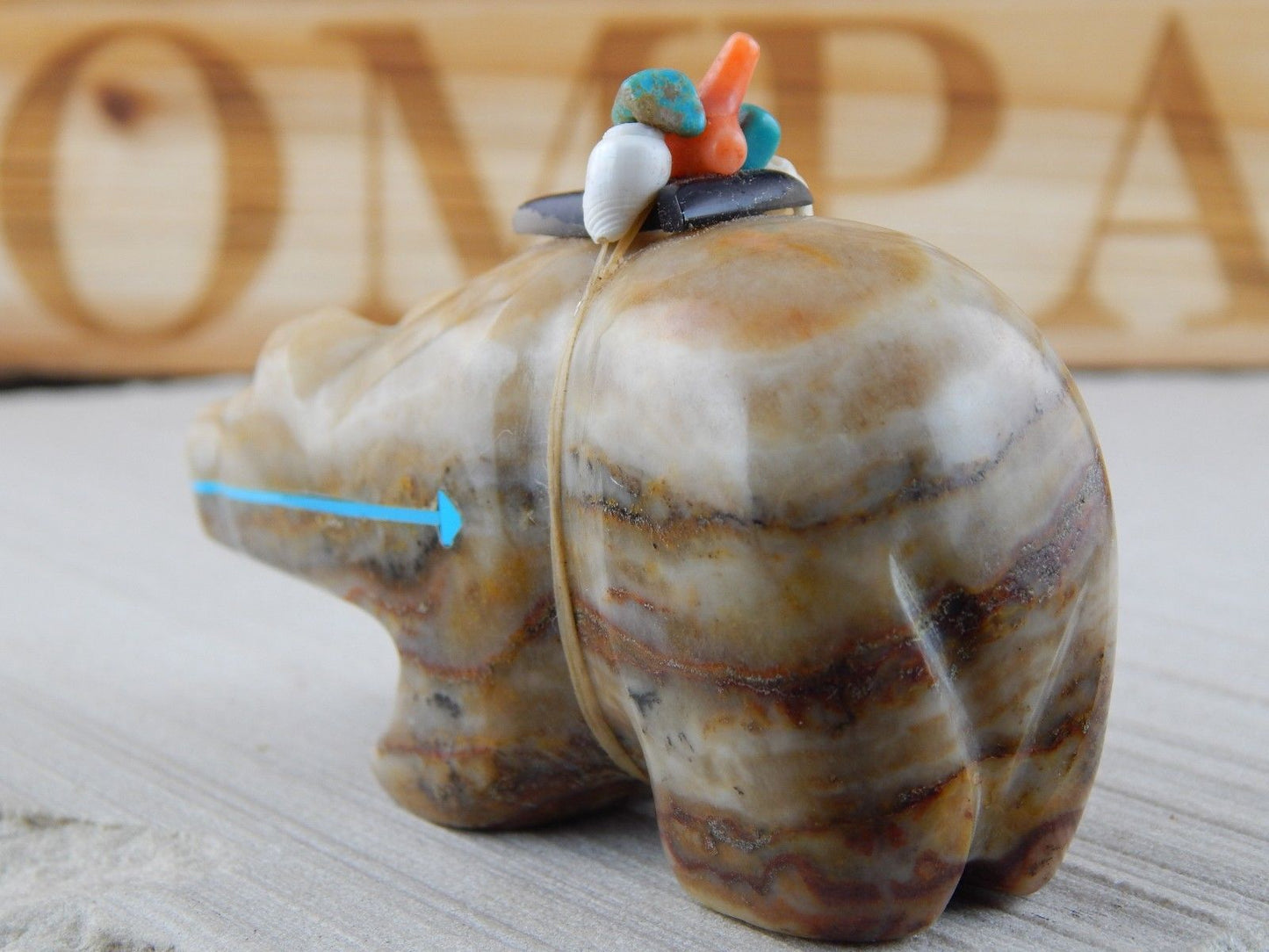 Bear Zuni Fetish Carving - Rodney Laiwakete - High Lonesome Trading