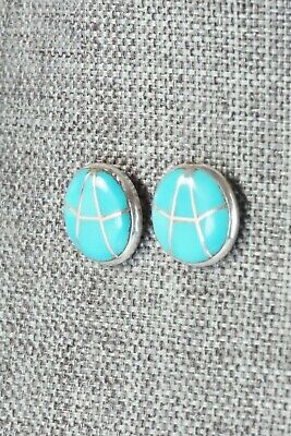 Turquoise & Sterling Silver Earrings - Laurie Kallestewa