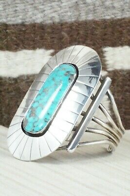 Turquoise & Sterling Silver Bracelet - Navajo
