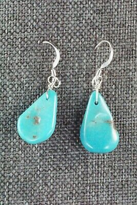 Turquoise & Sterling Silver Earrings - Navajo